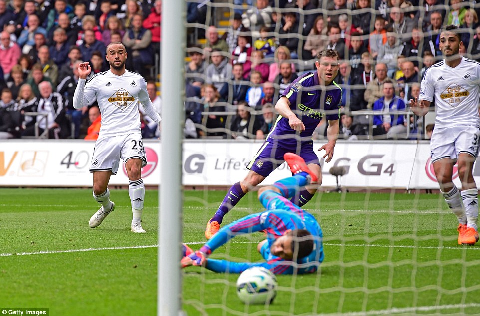 جیمز میلنر|سوانسی 2 - 4 منچستر سیتی / لیگ جزیره