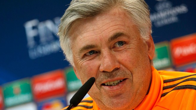 نشست مطبوعاتی سرمربی رئال پیش از فینال لیگ قهرمانان اروپا|کارلو آنجلوتی در کنفرانس مطبوعاتی پیش از دیدار تیمش برابر اتلتیکو مادرید در فینال لیگ قهرمانان اروپا با خبرنگاران دیدار می کند.