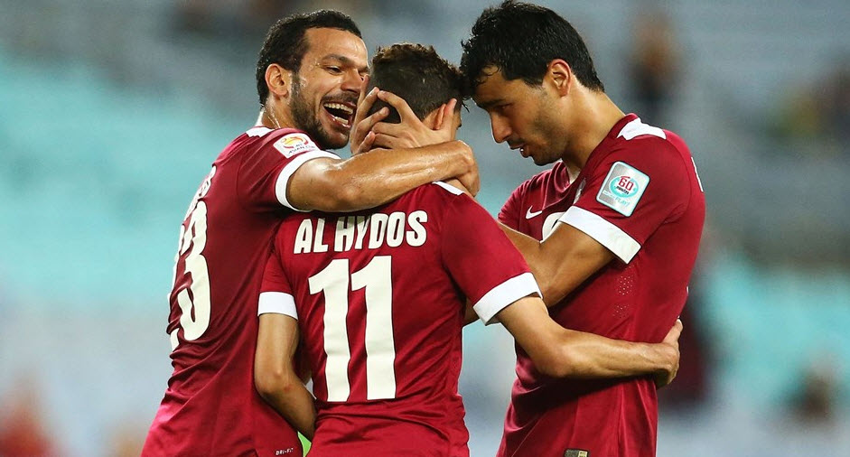 شادی بازیکنان قطر|قطر 1 - 2 بحرین / جام ملت های آسیا 2015