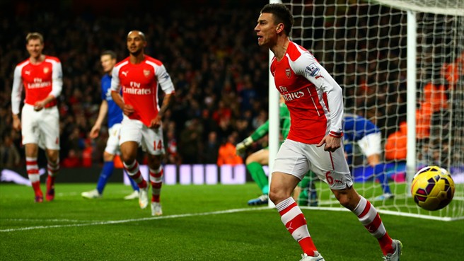 لورن كوشيلنی|آرسنال 2 - 1 لیستر سیتی / لیگ جزیره