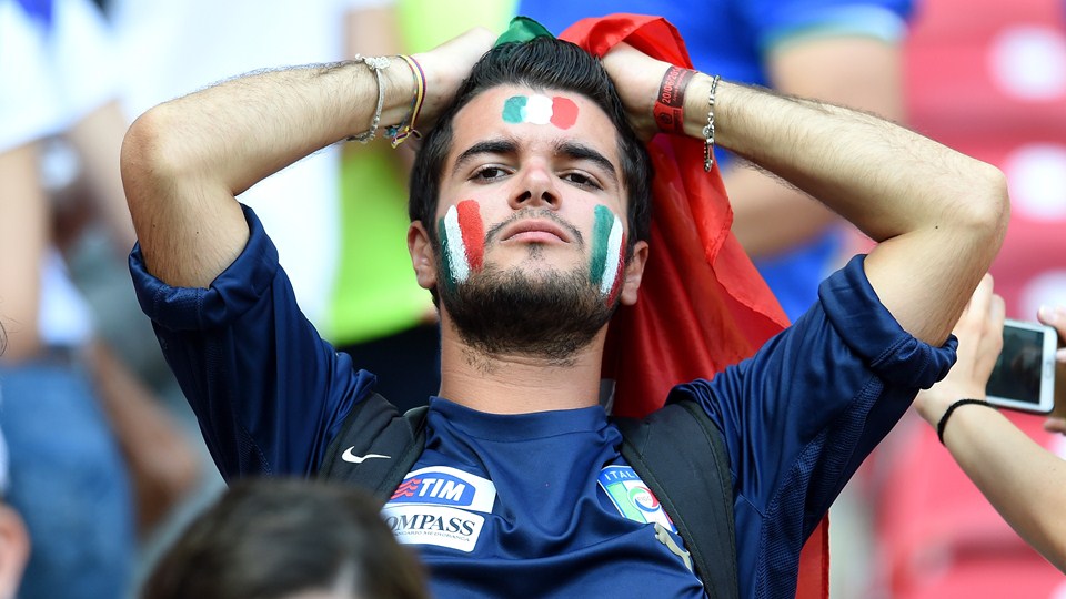 ایتالیا|حسرت یکی از هواداران ایتالیا .