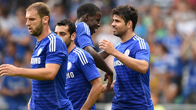 دیگو کوستا|شادمانی دیگو کاستا بعد از باز کردن دروازه حریف.