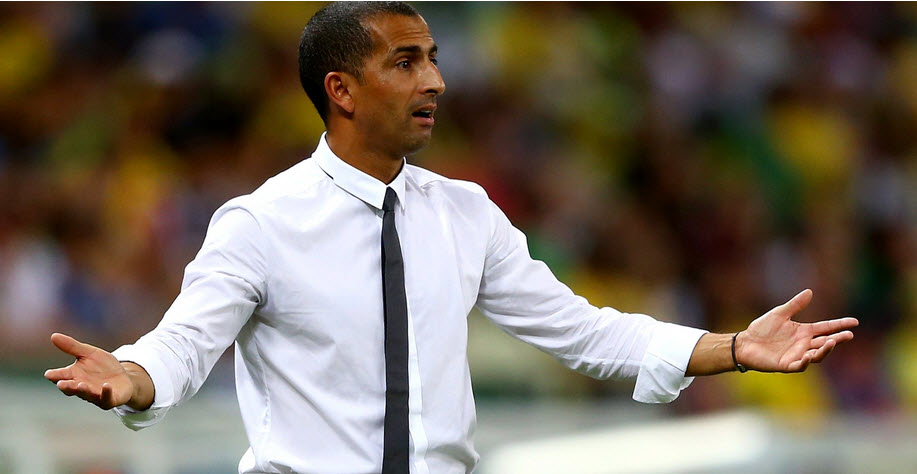 صبری لاموچی|عکس العمل سرمربی ساحل عاج ، صبری لاموچی در بازی مقابل یونان.