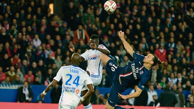 زلاتان ایبراهیموویچ|پاریس سن ژرمن 2 - 0 المپیک مارسی / لوشامپیونه