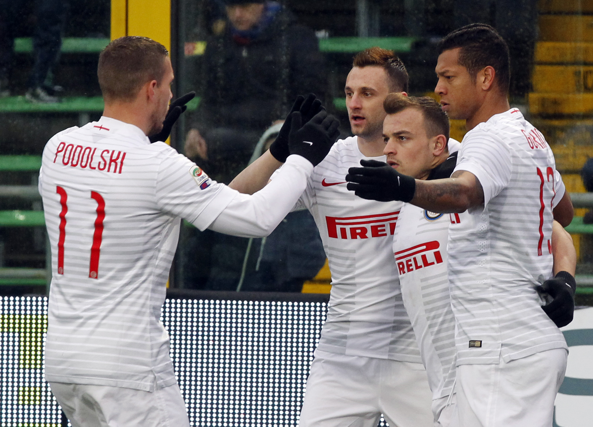 شادی بازیکنان اینتر|آتالانتا 1 - 4 اینترمیلان / سری آ