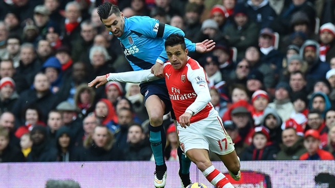 الکسیس سانچز|آرسنال 3 - 0 استوک سیتی / لیگ جزیره