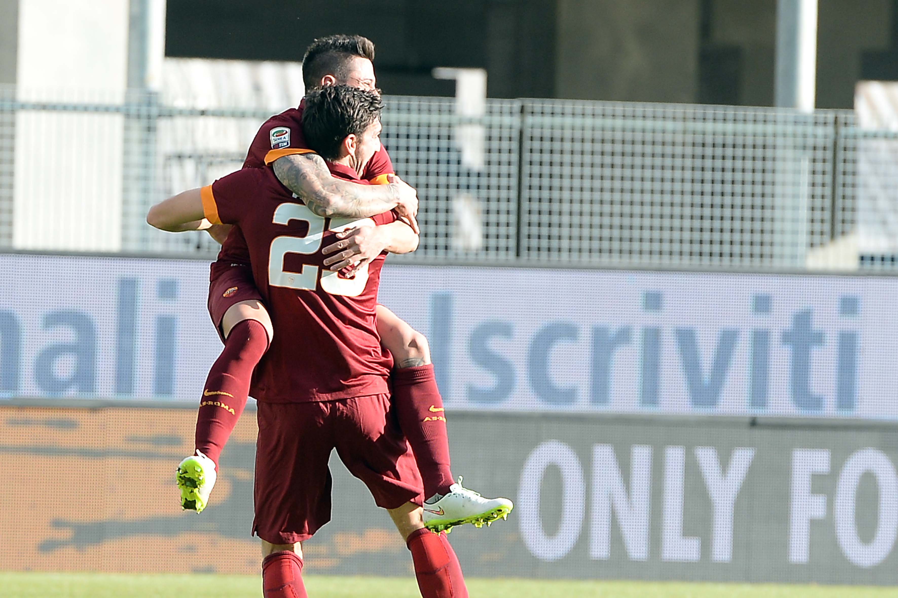 شادی بازیکنان رم|اودینزه 0 - 1 رم / سری آ