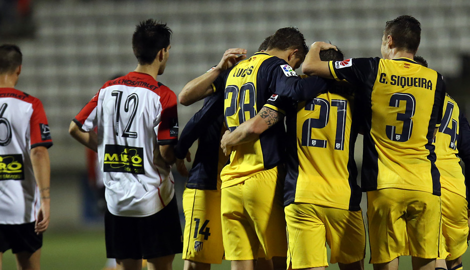 شادی بازیکنان اتلتیکو|اِل هوسپیتالِت 0 - 3 اتلتیکو مادرید / جام حذفی