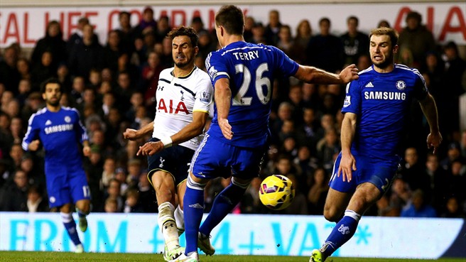 ناصر چادلی|تاتنهام 5 - 3 چلسی / لیگ جزیره