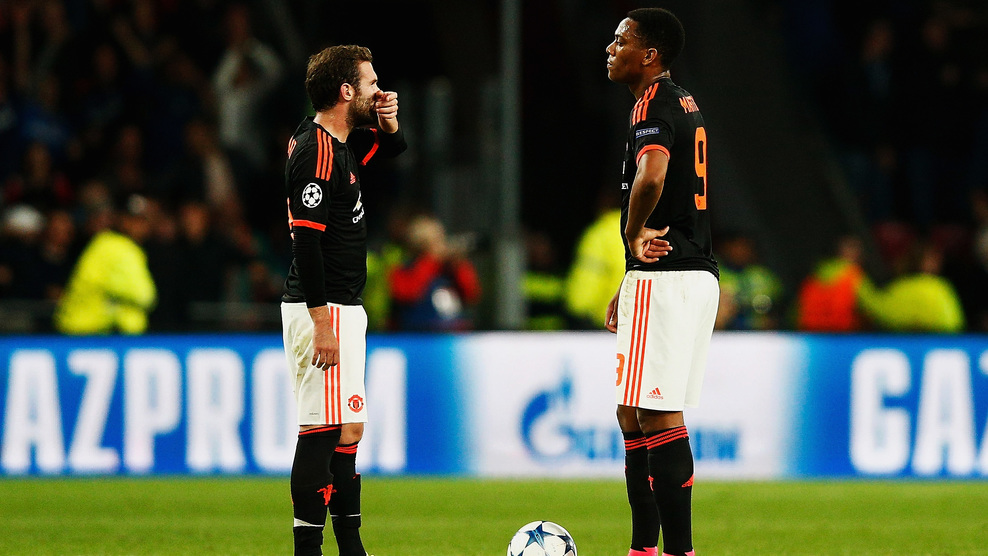 خوان ماتا - آنتونی مارتیال|پی. اس. وی آیندهوون 2 - 1 منچستر یونایتد / لیگ قهرمانان