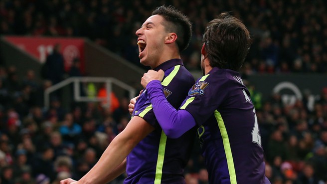 سمیر نصری|استوک سیتی 1 - 4 منچستر سیتی / لیگ جزیره