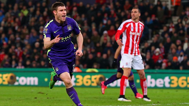 جیمز میلنر|استوک سیتی 1 - 4 منچستر سیتی / لیگ جزیره