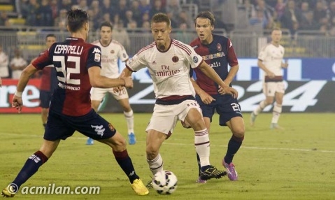 كيسوکه هوندا|کالیاری 1 - 1 میلان / سری آ ایتالیا