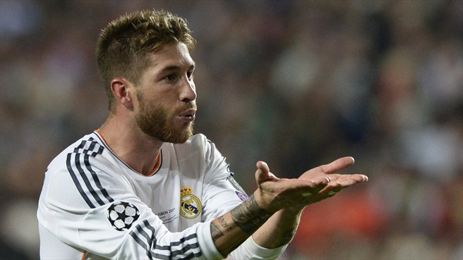 سرخیو راموس|سرخیو راموس پس از به ثمر رساندن گل تساوی بخش تیمش در فینال برابر اتلتیکو مادرید.