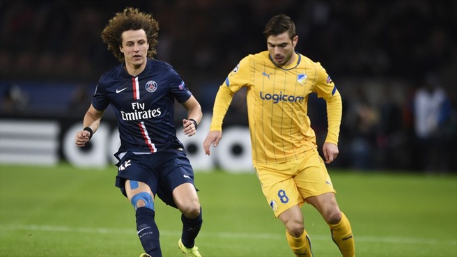 داوید لوئیز|پاریس سن ژرمن 1 - 0 آپوئل / لیگ قهرمانان