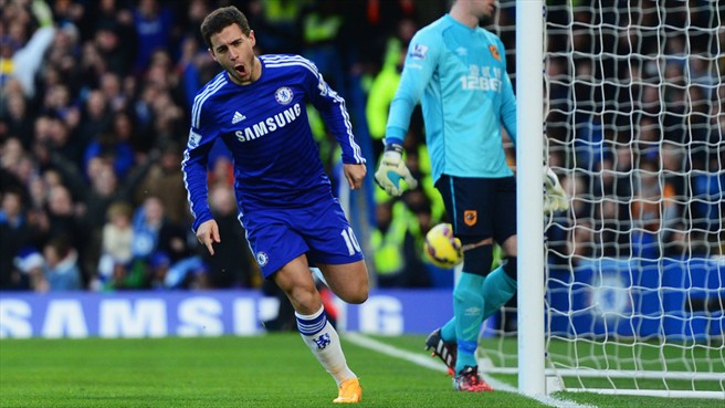 ادن هازرد|چلسی 2 - 0 هال سیتی / لیگ جزیره