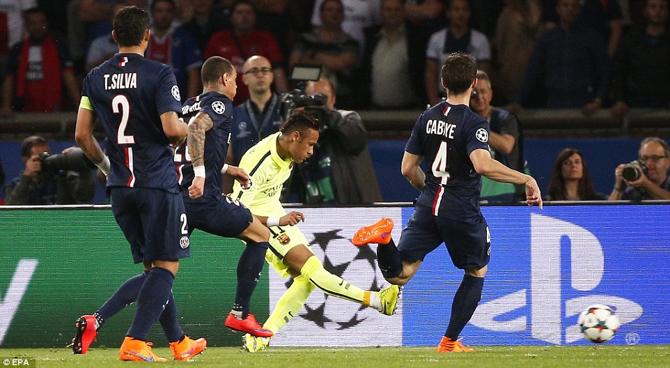 نیمار|پاریس سن ژرمن 1 - 3 بارسلونا / لیگ قهرمانان