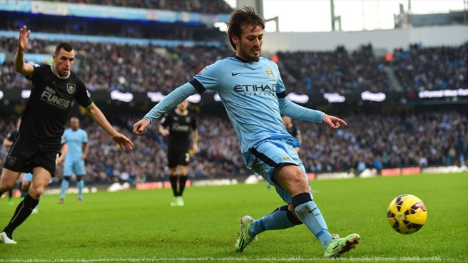 داوید سیلوا|منچستر سیتی 2 - 2 بِرنلی / لیگ جزیره