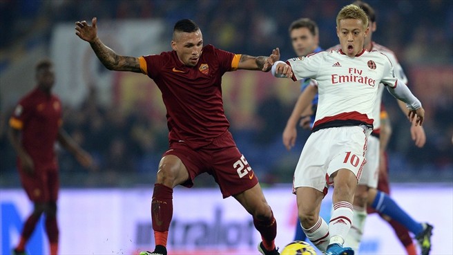 كيسوکه هوندا|رم 0 - 0 میلان / سری آ