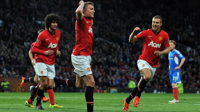 ویلسون|جشن گلزنی جیمز ویلسون بعد از گلزنی مقابل هال سیتی