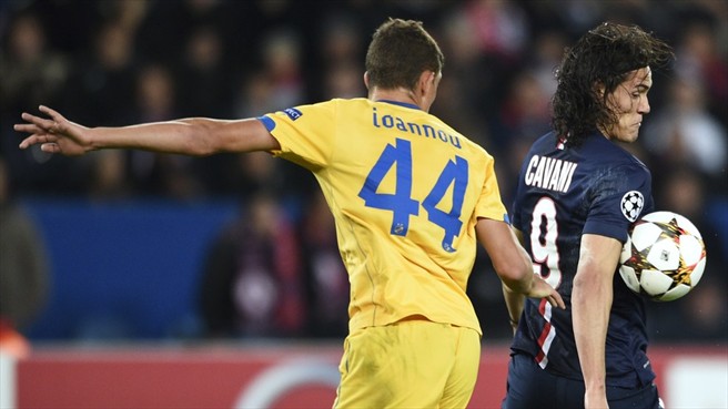 ادینسون کاوانی|پاریس سن ژرمن 1 - 0 آپوئل / لیگ قهرمانان