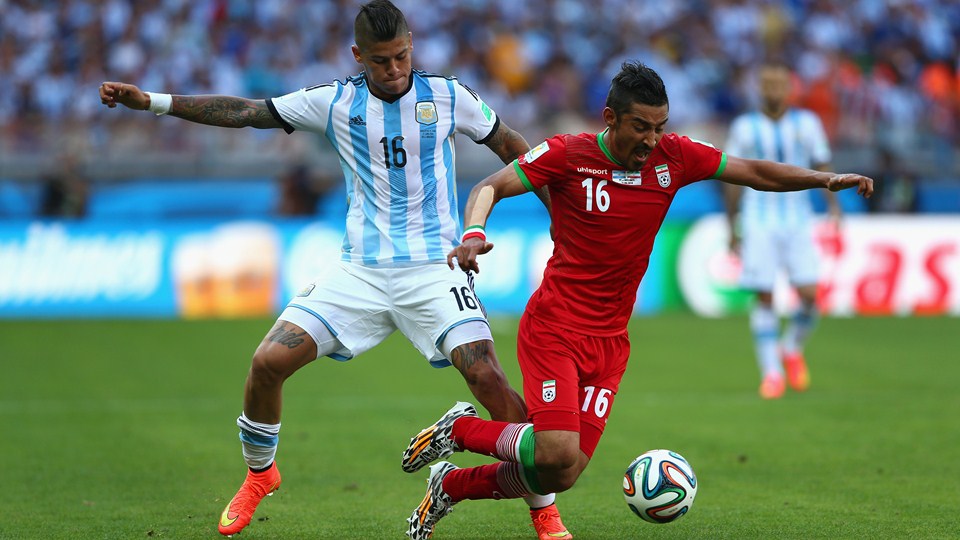 رضا قوچان نژاد - روجو|خطای مارکوس روجو از آرژانتین به روی مدافع ایران مهرداد پولادی .