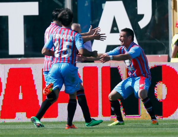 کاتانیا|خوشحالی شدید بازیکنان کاتانیا از زدن چهار گل به ا اس رم