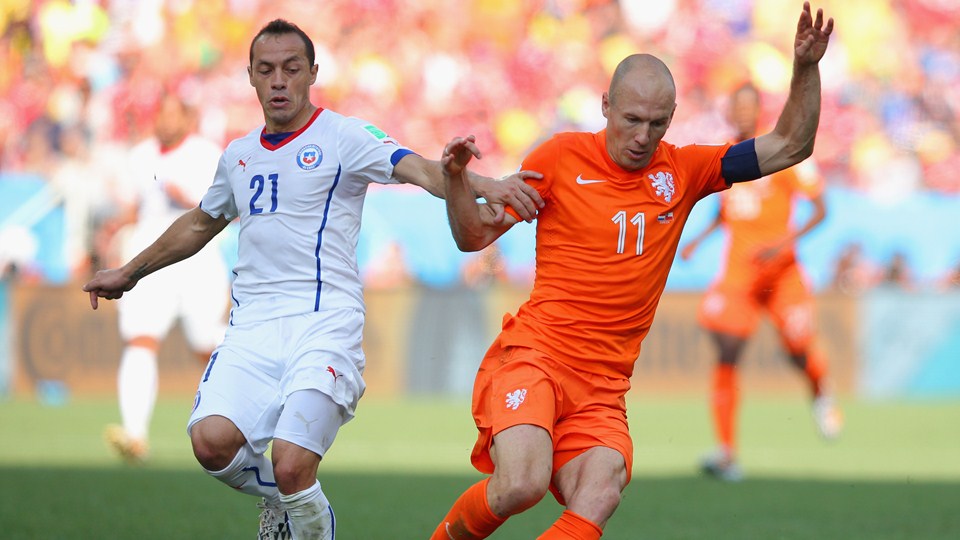 آرین روبن|هلند 2-0 شیلی /مرحله گروهی جام جهانی