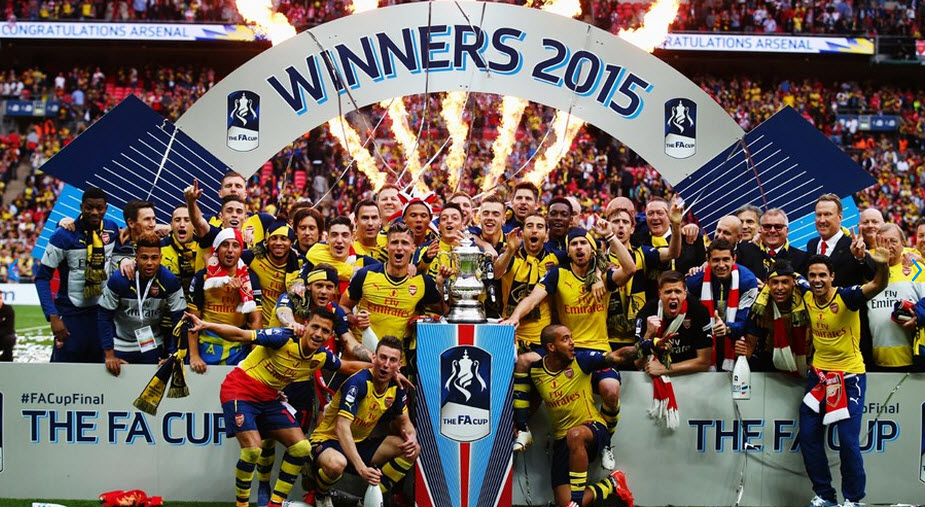 جشن قهرمانی آرسنال|آرسنال 4 - 0 آستون ویلا / جام حذفی