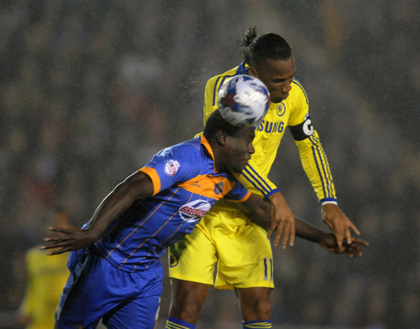 ديديه دروگبا|شِروزبری تَون 1 - 2 چلسی / جام اتحادیه