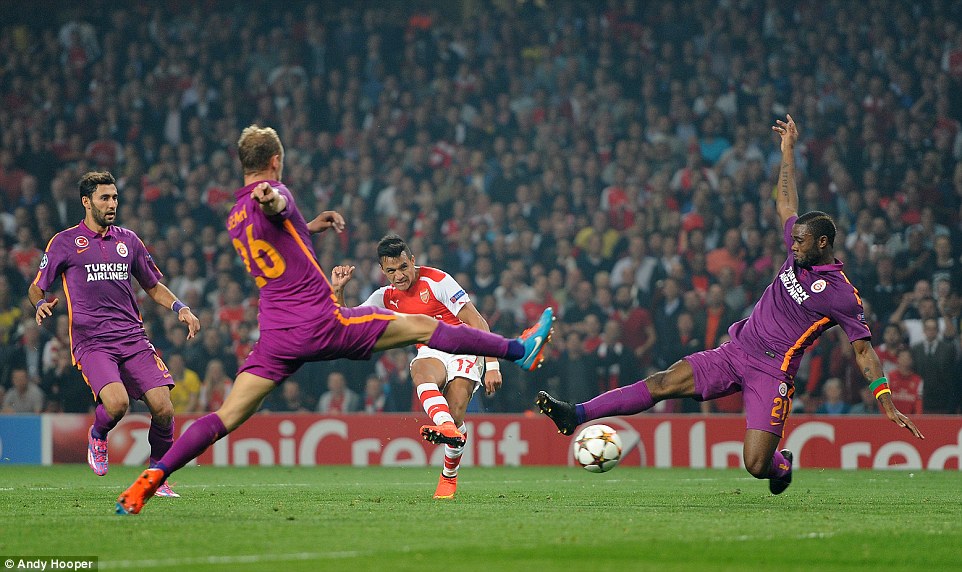 الکسیس سانچز|آرسنال 4-1 گالاتاسرای / لیگ قهرمانان