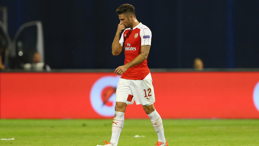 اليوير ژیرود|دینامو زاگرب 2 - 1 آرسنال / لیگ قهرمانان