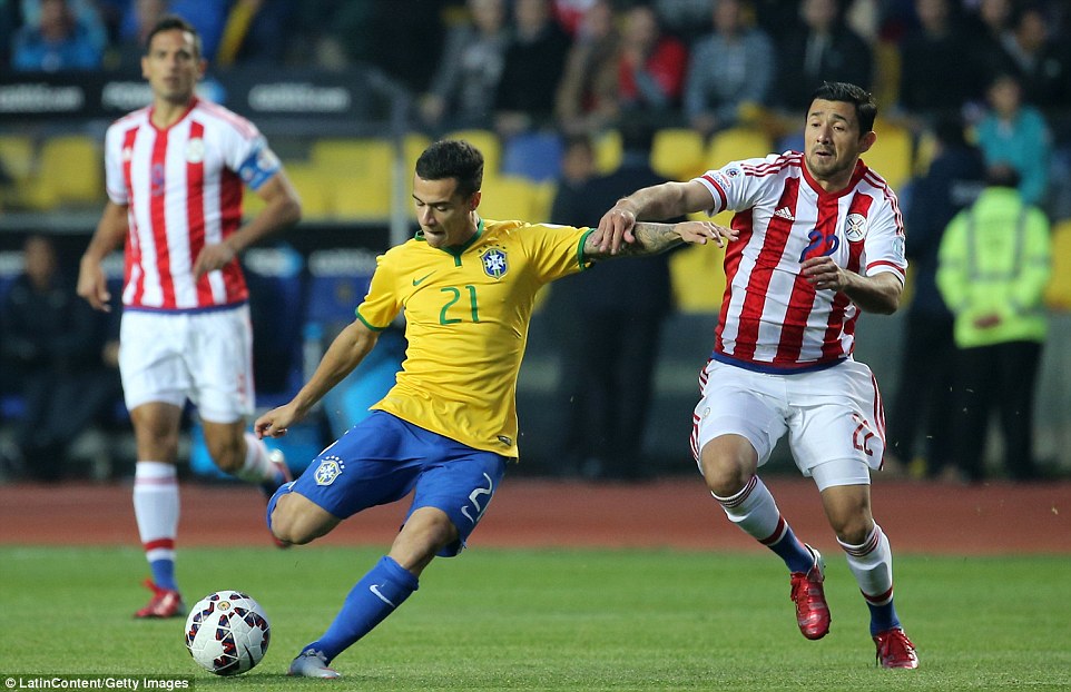 فیلیپه کوتینیو|برزیل 1 (3) - (4) 1 پاراگوئه / کوپا آمریکا 2015