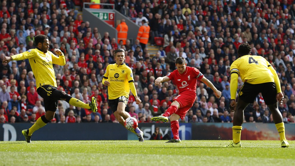 جیمز میلنر|لیورپول 3 - 2 آستون ویلا / لیگ جزیره