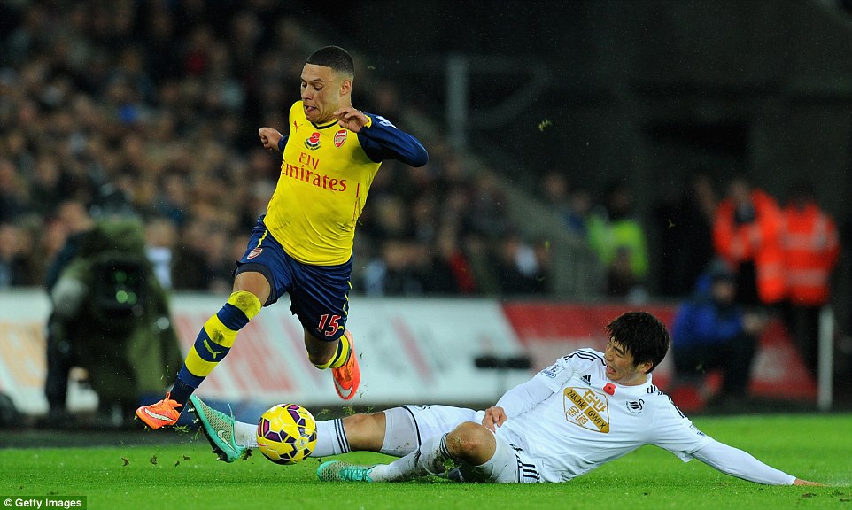 الکس اوکسلید چمبرلین|سوانسی 2 - 1 آرسنال / لیگ جزیره