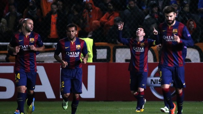 لیونل مسی|آپوئل 0 - 4 بارسلونا / لیگ قهرمانان