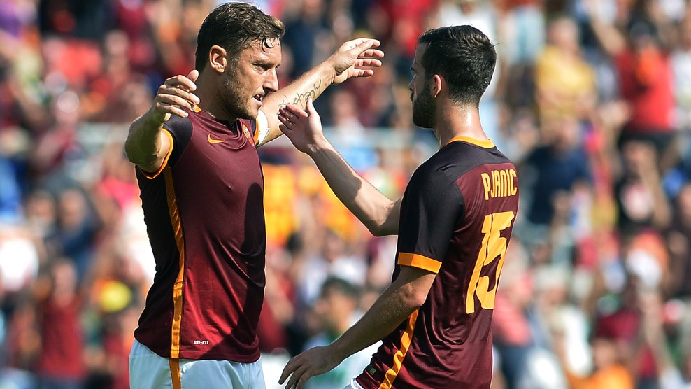 فرانچسکو توتی - میرالم پیانیچ|رم 2 - 2 ساسوئولو / سری آ / گزارش تصویری