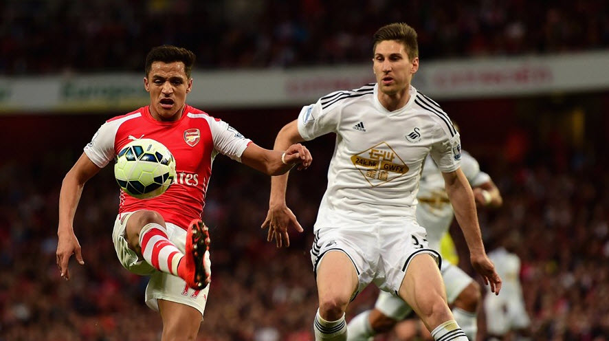 الکسیس سانچز|آرسنال 0 - 1 سوانسی / لیگ جزیره