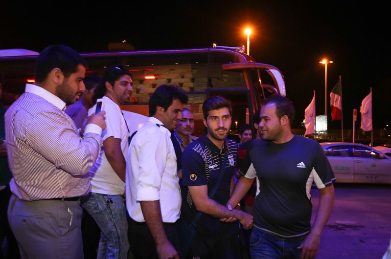 کریم انصاری فرد|کریم انصاریفرد در حال رفتن به فرودگاه