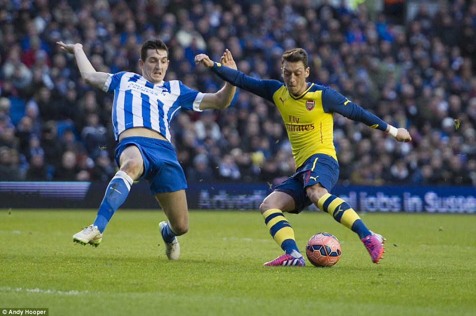 مسوت اوزیل|برایتون 2 - 3 آرسنال / جام حذفی