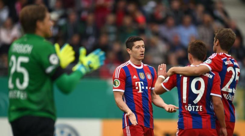 رابرت لواندوفسکی - ماریو گوتزه|بایرن مونیخ 4-1 پروسن موئنستر / جام حذفی آلمان