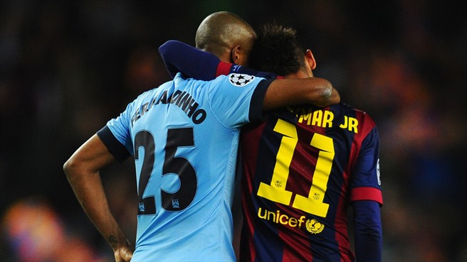 نیمار - فرناندینیو|بارسلونا 1 - 0 منچستر سیتی / لیگ قهرمانان