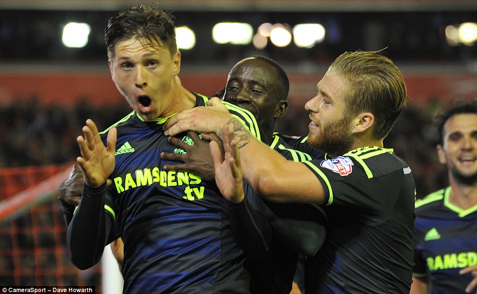 شادی بازیکنان میدلزبورو|لیورپول 2-2 میلزبورو / جام اتحادیه