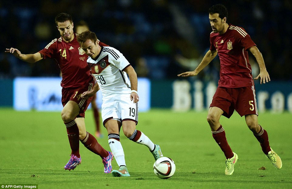 ماریو گوتزه - سزار آزپيليكوئتا|اسپانیا 0 - 1 آلمان / دیدار دوستانه