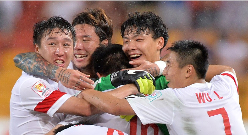 شادی بازیکنان چین|چین 2 - 1 ازبکستان / جام ملت های آسیا 2015