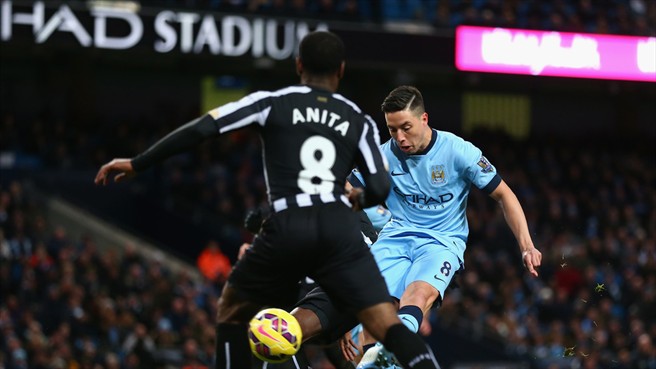 سمیر نصری|منچستر سیتی 5 - 0 نیوکاسل / لیگ جزیره