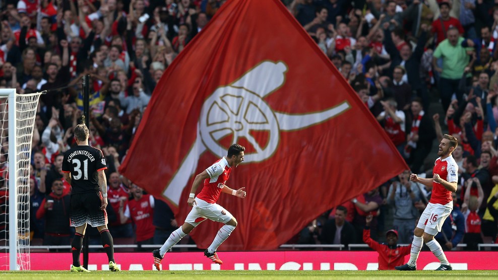 مسوت اوزیل|آرسنال 3 - 0 منچستر یونایتد / لیگ جزیره