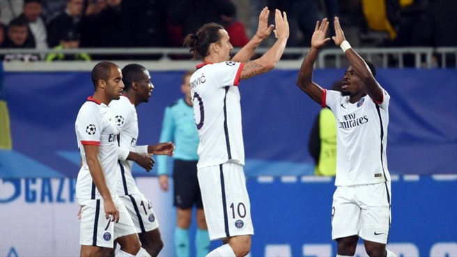 زلاتان ایبراهیموویچ|شاختار دونتسك 0 - 3 پاریس سن ژرمن / لیگ قهرمانان