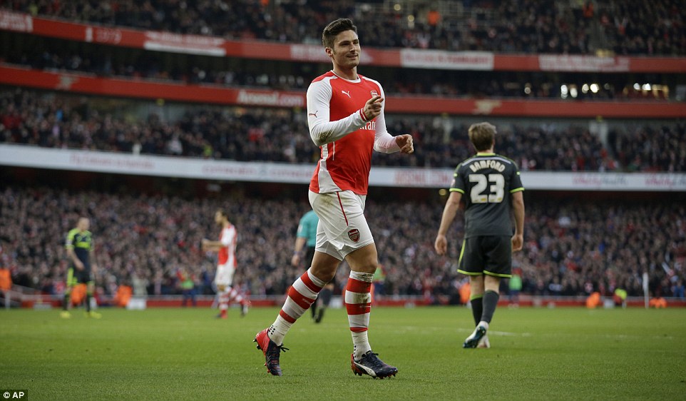 اليوير ژیرود|آرسنال 2 - 0 میدِلزبورو / جام حذفی