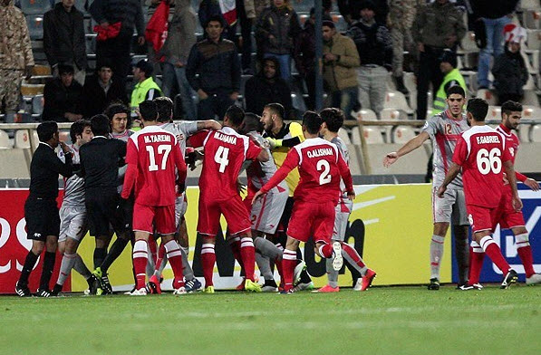 درگیری بازیکنان پرسپولیس|پرسپولیس تهران 3 - 0 لخویا قطر / لیگ قهرمانان آسیا